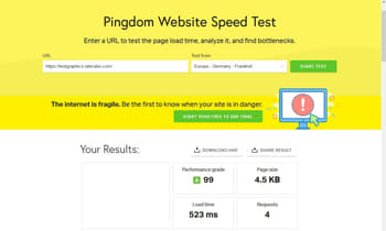 pingdom is another tool to use for sitespeed